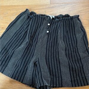 H&M Black and White Striped Women's Shorts